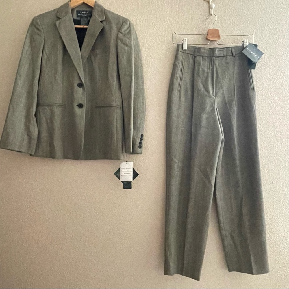 Lauren Ralph Lauren wool silk blend pants and jacket Set Size 4P